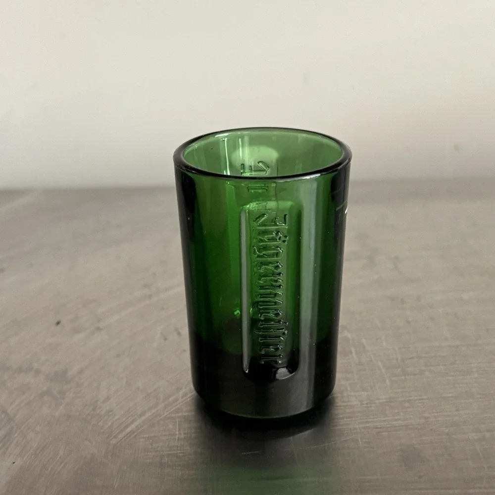 Jagermeister 2CL Embossed‎ Logo Green Shot Glass